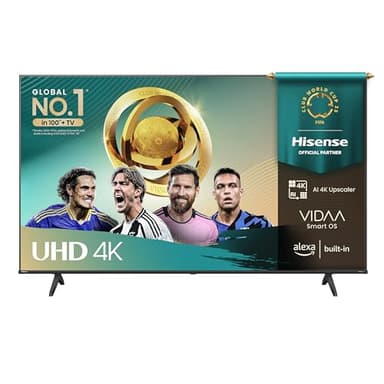 Hisense Smart TV 50" 4K Ultra HD 50E63QT, Smart TV VIDAA U8, Dolby Vision, HDR 10, Game Mode Plus, Alexa Built-in, VIDAA Voice, Tuner DVB-T2/S2 HEVC 10, lativù 4K