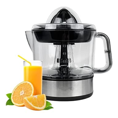 Spremiagrumi Elettrico Professionale in Acciaio Inox da 700ml - MOKEKA Alta Resa di Succo, 2 Coni Intercambiabili, Doppia Direzione di Rotazione - Ideale per Arance e Agrumi