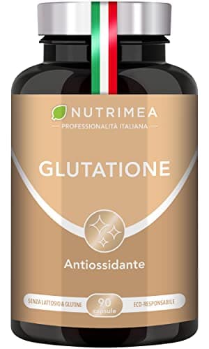 Glutatione Ridotto | Formula Completa con Vitamina C, Selenio, NAC, | Antiossidante e Disintossicante | Contrasta I Radicali Liberi | Migliora la Pelle | 90 capsule