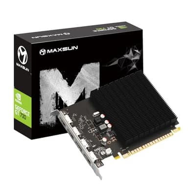 MAXSUN GeForce GT 730 - Scheda grafica GDDR3 da 4 GB, HDMI 4X, supporto scheda video 4K a 30 Hz, PCI Express 2.0 x8, GPU silenziosa