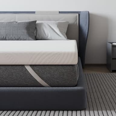 Avenco Topper Materasso 160x190 5cm, Sovramaterasso in Schiuma Comfort Fresco, Coprimaterasso Traspirante, Certificato CertiPUR-US per una Casa Sana, Fodera con Cerniera Lavabile
