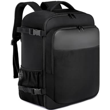 Bagaglio a Mano per Easyjet 45x36x20 Zaino da Viaggio Aereo Bagaglio a Mano con Caricatore USB Impermeabile Antifurto Zaino Aereo per Laptop da 15.6Pollici Lavor Borsa da Viaggio per Donna Uomo, Nero