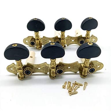 Nicfaky Sinistra Chitarra Classica Corde Tuning Pioli Meccaniche Accordatori 3L3R Accessori per Chitarra Professionale, Nero