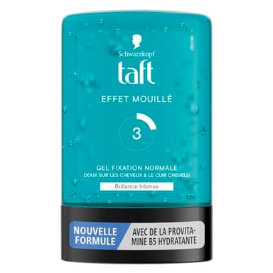 Schwarzkopf Taft – Gel per capelli – Gel effetto bagnato – Brillanza intensa – Fissaggio normale – Morbido sui capelli – Tenuta a lunga durata – Senza effetto appiccicoso – Formula Provitamina B5 –