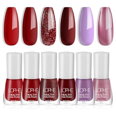 LOPHE Smalti per Unghie, Smalto Unghie Set da 6 Colori 8ml, Smalto per Unghie ad Asciugatura Rapida, Set di Smalti per Nail Art, Diversi Color(C)