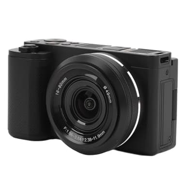 Fotocamera Mirrorless 4K, Fotocamera Digitale da 64 MP con Touch Screen Ruotabile a 270°, Fotocamera da Viaggio con Zoom Ottico 5X e Zoom Ibrido 15X, Fotocamera per Vlogging