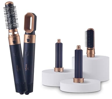 SENYA Spazzola soffiante 5 in 1 Air Styler & Asciugacapelli: lisciatura, asciugatura, arricciatura, brushing e volume, multistyler 1000 W, alternativa Airwrap, Hair Designer SYWB-HS012B blu navy