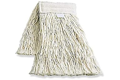 5 ricambi Mop pavimenti Professionale gr.400 mocio in Cotone con banda per attacco a pinza.