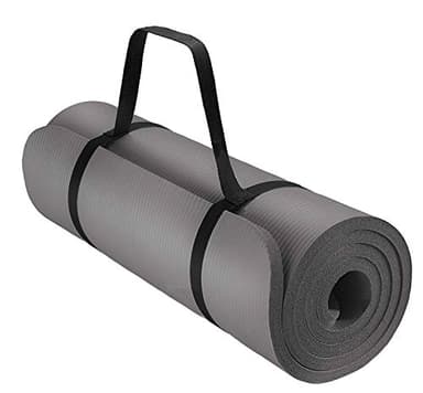Fratelli Pesce - Tappetino MasterSoft Fitness Yoga Ginnastica Per Palestra Allenamento 180 X 60 cm Spessore 1 cm ultra morbido e resistente Materiale NBR, Grigio, 180 x 60 x 1 cm