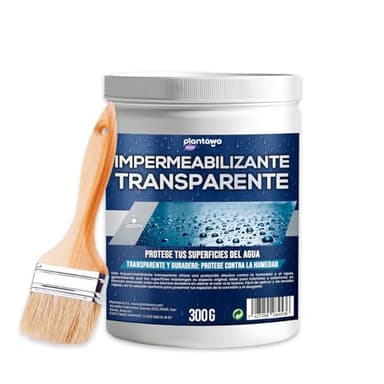 PLANTAWA Impermeabilizzante trasparente 300g | Formato Gel | Sigillo idrorepellente terrazzi, legno, piastrelle doccia e muri | Guaina liquida impermeabilizzante | Vernice impermeabile trasparente