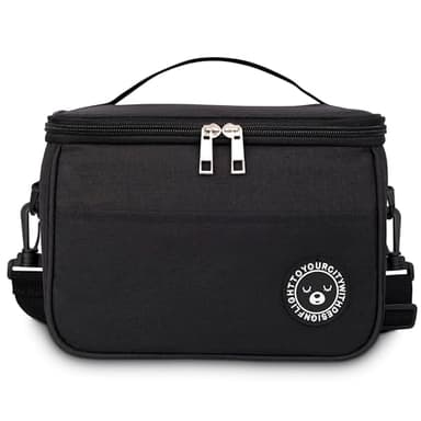 BALIGO Borsa Termica Porta Pranzo 6.4L, Borsa Termica Aggiornato, Borsa Frigo, Borse Termiche Porta Pranzo, Borsa Pranzo Portatile, Borsa Frigo Pranzo Ufficio Viaggio Picnic (Nero - 6.4L)