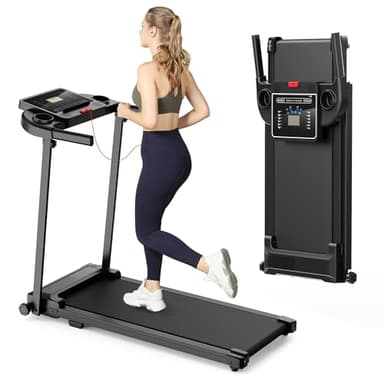 Tapis Roulant Elettrico Salvaspazio Pieghevole - Magnetico Tapirulan da Casa Walking Pad Treadmill for Home Use Manubrio Camminare Tappeto Portatile Scrivania Professionale Tappeto 10 km/h