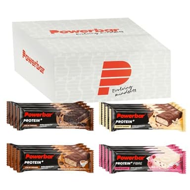 Powerbar - Protein Plus - Low Sugar Multiflavour Box - 16x35g - Barretta proteica con fibre