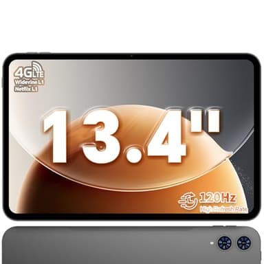 TECLAST T65 Tablet 13.4 Pollici 120Hz Display Tablet Android 15, Doppio SIM 4G LTE+5G WiFi, 2.2GHz Octa-Core, 20GB RAM+128GB ROM(TF 4TB) Widevine L1/13MP/BT5/GPS, 2025