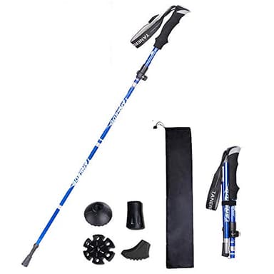 Bastone da passeggio pieghevole, bastone da trekking, in sughero traspirante Poles Trekking Antiurto Antiscivolo Stick Antiurto Antiurto Antiscivolo, Antiderapant per Nordic Walking, Alpinismo, Sci,