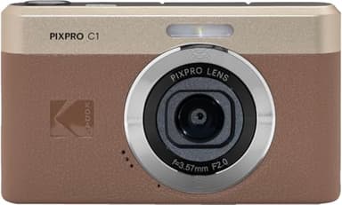 KODAK Pixpro C1 - Fotocamera digitale ultra compatta | 13MP BSI CMOS, zoom 4X, schermo LCD da 2,8", flash LED, marrone