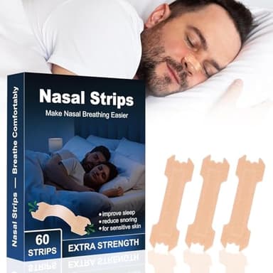 Cerotti Nasali Antirussamento - Cerotto Nasale, 60 Pezzi Cerotti-Naso, Nasal Strips per Dormire Sport LLK1