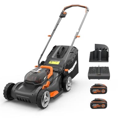 Tosaerba elettrico a batteria Worx NITRO 40 cm, WG734E, Batteria PowerShare PRO da 40 V con 2 pezzi da 4,0 Ah (Batterie e caricabatterie inclusi)