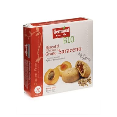 Germinal Bio Biscotti Farciti Albicocca Grano Saraceno - [200 gr], Senza glutine