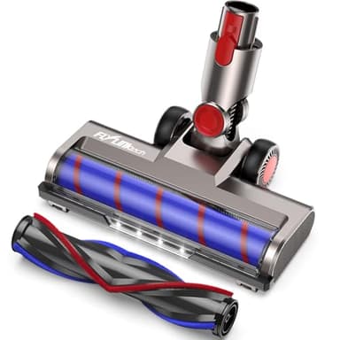 Spazzola Compatibile con Dyson V7 V8 V10 V11 V15 per Aspirapolvere, Spazzola di Ricambio che Ruota di 180° e si Adatta a Un'ampia Gamma di Pavimenti, con 4 Testine LED e 2 Rulli di Ricambio