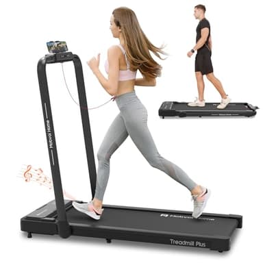 Mobvoi Home Treadmill Plus AI Intelligente Tapis roulant pieghevole 3 in 1 Tappetino da passeggio 1-12 km/h Walking Pad Compatto sotto la scrivania Corsa Ampia area di corsa 42 cm TicSports APP 120kg