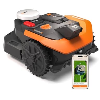 Worx Landroid Vision Cloud WR303E Robot rasaerba, senza filo perimetrale, per 300 m² (evitamento ostacoli AI, navigazione cloud VSLAM + RTK, mappatura automatica, controllo tramite App)
