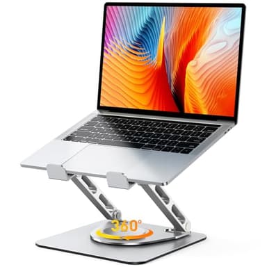 Glangeh Supporto PC Portatile [360° Rotante], Porta PC Portatile Ergonomico Regolabile con Supporto a Doppia Barra, Ventilazione e Dissipazione, Laptop Stand Compatibile con MacBook Air Pro (10-16")