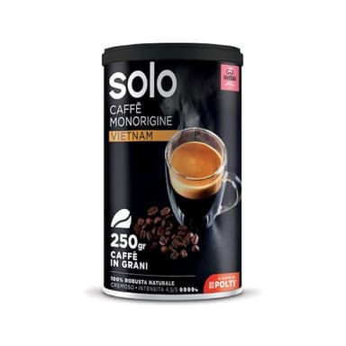 SOLO - Caffè Monorigine Vietnam, Caffè in Grani Tostati, 250 g, 100% Robusta Naturale