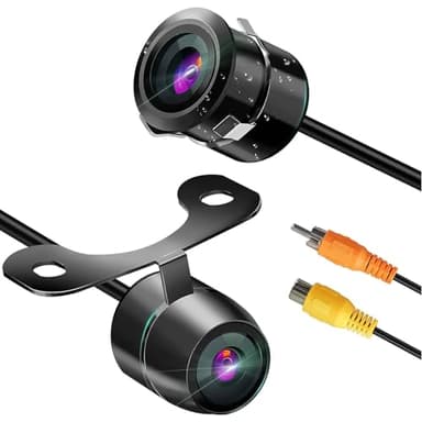Telecamera di retromarcia per auto - [Visione notturna HD] [Angolo di 170°] posteriore anteriore laterale con design a doppio uso - Telecamera di retromarcia universale impermeabile per camion SUV RV