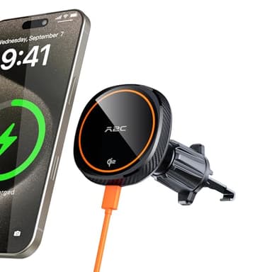 APPS2Car Qi2 15W Porta Cellulare Auto Magnetico Caricatore Wireless Auto Con Ricarica Rapida & Dissipazione Del Calore,Supporto Telefono Auto Magsafe,Car Caricatore Magnetico per iphone16/15/14/13/12