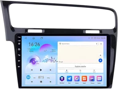 Generico Autoradio Doppio DIN da 9 Pollici per VW Golf 7 (2012-2020) - CarPlay Android 14, Touch Screen, Bluetooth, AHD, Telecamera di retromarcia, navigatore GPS, comandi al Volante