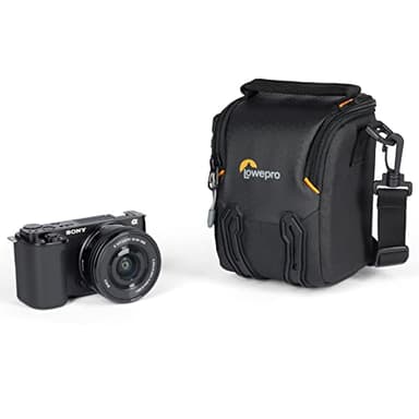 Lowepro Adventura SH 115 III, Borsa per Fotocamera con Tracolla Regolabile/Rimovibile, Zaino per Fotocamera Mirrorless, Compatibile con Sony Alpha 6000 Series, Nero
