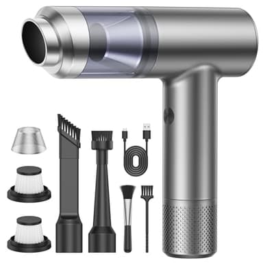 KITBEZN Aspirabriciole Senza Fili, 15000PA Mini Aspirapolvere Potente, Aspirapolvere Portatile Ricaricabile per Auto, per PC, Auto, Divano, Animale Domestico, Cucina