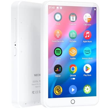 Lettore MP3 Spotify, MECHEN MP3 Player Bluetooth WLAN, Portatile Android MP4 con Video, Play Store, Deezer, Audible Compatibile, Touch Screen da 4 pollici
