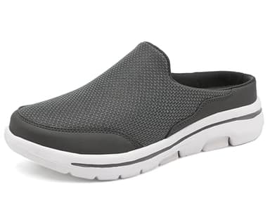 CELANDA Zoccoli e Sabot Donna Uomo Ciabatte Leggero Traspiranti Pantofole da Casa Comode Antiscivolo Scarpe da Giardino Spiaggia all'aperto, Grigio,41 EU
