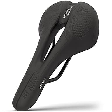 VELMIA Sella da bicicletta per mountain bike, in comoda memory foam, ergonomica, a 3 zone, per bici da corsa