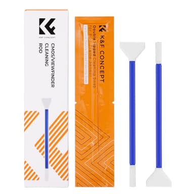 K&F Concept Kit Pulizia Full Frame 2 in 1 per Sensore e Mirino - 24 mm Compatibile con Fotocamere Digitali Mirrorless e DSLR (CCD/CMOS) - Confezione da 5 Pezzi