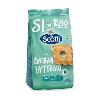 Si con Riso - Biscotto Rustico con Riso - Biscotti Senza Lattosio e Senza Olio di Palma - 350 g