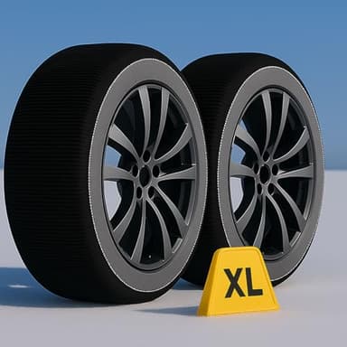 CARALL Calze da Neve Omologate Italia, Colore Nero, Misura XL, Catene Da Neve Tessili (Nero,XL)