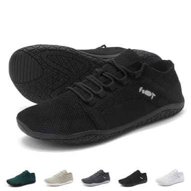 Wizshoe Scarpe Barefoot Shoes Uomo Minimaliste Scarpe Donna Sneakers da Trekking Scarpe a Piedi Nudi Comode Leggere per Trail Running Sport Estive Unisex Scarpe da Corsa Camminare, Nero 39 EU