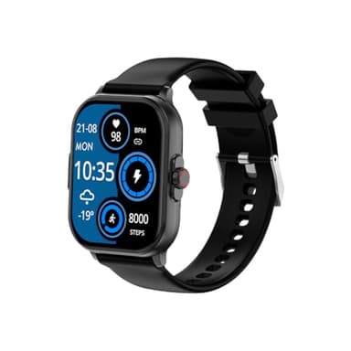 Knauermann Neo (2024) – Orologio sanitario smartwatch – ECG + funzione HRV – BT Bluetooth – apnea notturna, Nero , Normal, rettangolare