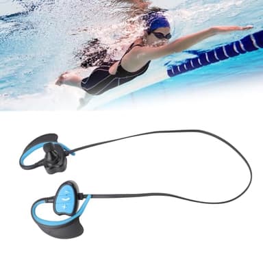Cuffie da Nuoto IPX8 Impermeabili, Auricolari In-ear con Bluetooth 5.0, Cuffie Subacquee per il Nuoto, Cuffie Sportive per Nuoto, Corsa e Ciclismo (BLUE)