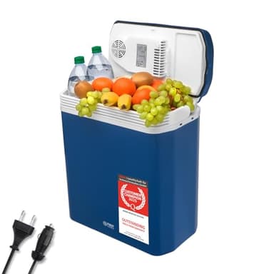 TZS First Austria Frigo Portatile Elettrico 24 litri (raffredda e riscalda) con collegamento a 12 volt (per auto) & 230 volt - blu