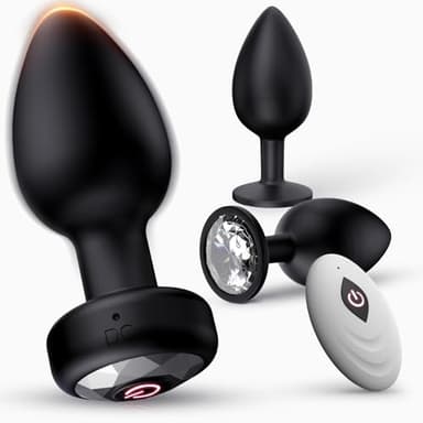 Plug Analesex Kit Sexytoysys Donna Uomo Coppia, Set di 3 Plug Anali con Modalità di Vibrazione 10 Sex Toys Uomo, Plug Anale-Dilatatore Donna Dildo Anale Vibratore Anale in Silicone con Telecomando