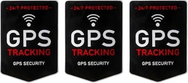 Qaziuy GPS Tracking, 3 Adesivi Antifurto per Bicicletta, Colore Nero, Resistenti alle Intemperie, ai Raggi UV, per Bicicletta, Moto e Auto