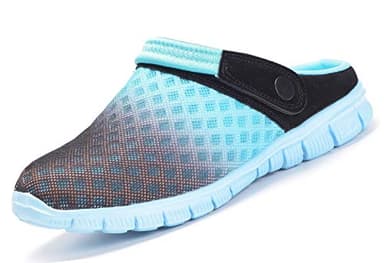 Gaatpot Zoccoli e Sabot per Uomo Donna,Pantofole da Casa Leggero Ciabatte all'aperto Antiscivolo,Cielo Blu,38 EU