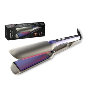 Cecotec Piastra per Capelli Piastre Larghe e Vibranti Lisse i-Twerk Max. Infrarossi e Ionica, 160-230°C, Ceramica e Tormalina, Riscaldamento Rapido, Display, Liscio Veloce