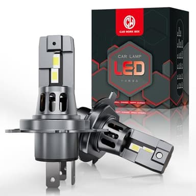 H4 LED 120W per Auto e Moto: Lampadine H4 28000LM Conversione per Fari- LED 9003/HB2 Design 1:1 Plug-and-Play per Fari Abbaglianti e Anabbaglianti - 6500K Bianco