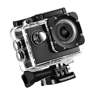 NOENNULL Action Camera, 1080 HD Video, 30M Subacquea, Accessori per caschi, biciclette, tavole da surf, sci, corsa, snorkeling, ecc. (nero)