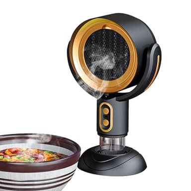 Vuggdt Aspiratore da cucina portatile, ricaricabile, cappa aspirante da tavolo, fumi filtranti a basso rumore, ventola di scarico da cucina a 2 velocità per barbecue, pentola calda, cucina